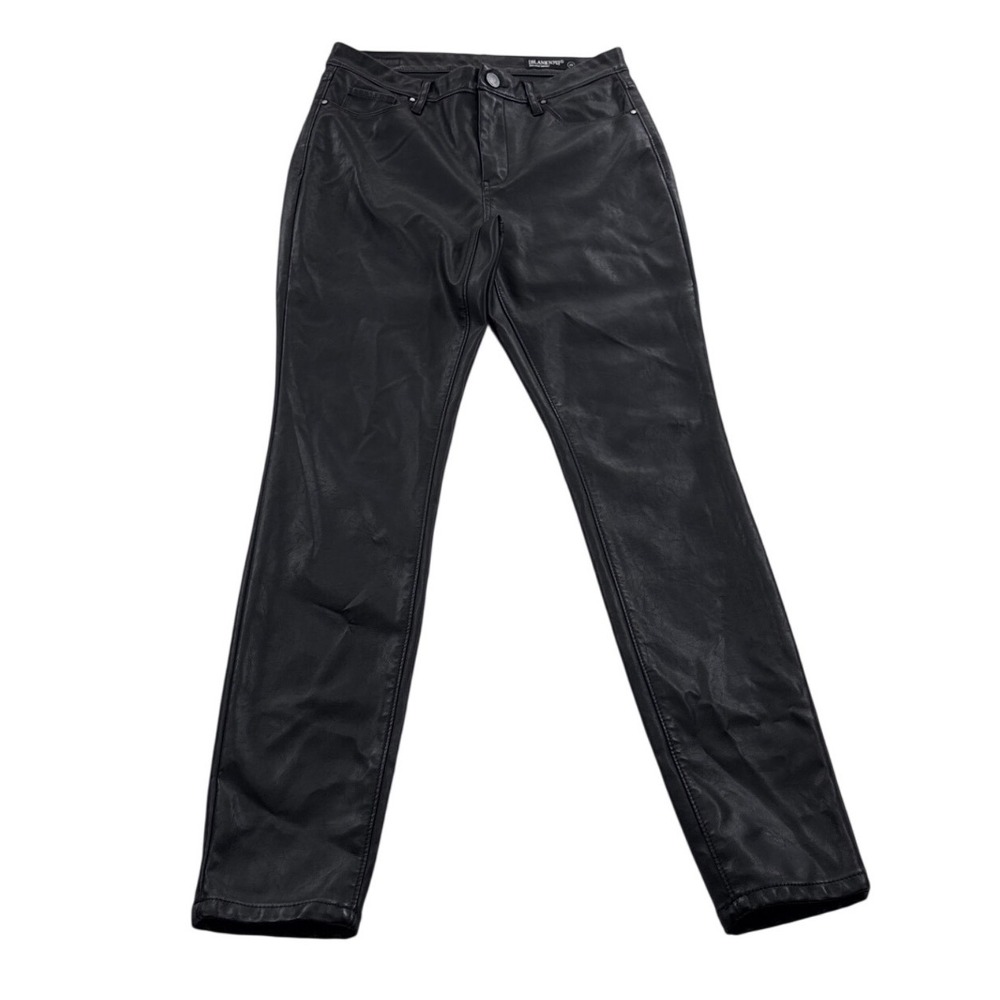 Blank NYC Faux Leather Pants Womens 28 Black Excellent Mid-Rise Skinny Vegan